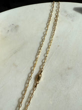 Load image into Gallery viewer, Italian Gold Vermeil Paperclip Link Chain 20”
