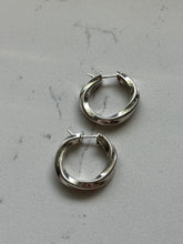 Load image into Gallery viewer, Vintage Sterling Silver Hoop Earrings

