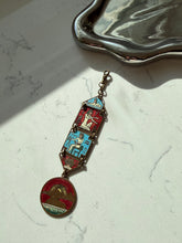 Load image into Gallery viewer, Antique Enamel Brass Egyptian Watch Fob
