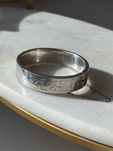 Load image into Gallery viewer, Vintage Etched Sterling Silver Bangle Bracelet
