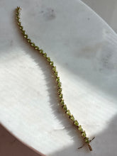 Load image into Gallery viewer, Peridot Gold Vermeil Bracelet 7.75”
