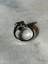 Load image into Gallery viewer, Blue Heart Sterling Silver Ring Size 7
