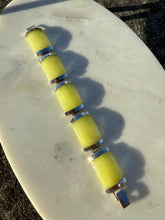 Load image into Gallery viewer, Jade Sterling Silver Chunky Bracelet 6.75”
