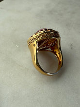 Load image into Gallery viewer, Ruby Garnet Gold Vermeil Ring Size 7.25
