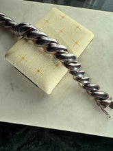 Load image into Gallery viewer, Chunky Italian Vintage San Marco Croissant Link Sterling Silver Bracelet 7.25”
