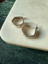 Load image into Gallery viewer, Mexico Sterling Silver &amp; Brass Hoop Earrings
