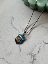 Load image into Gallery viewer, Vintage Laguna Beach California Enamel Sterling Silver Necklace 17.5”
