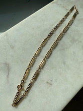 Load image into Gallery viewer, Ladder Link 18k Yellow Gold Chain 16”
