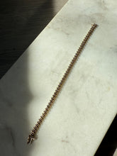 Load image into Gallery viewer, Vintage 10k Gold S-Link Natural Diamond Tennis Bracelet 7”
