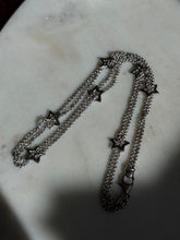 Load image into Gallery viewer, Vintage Star Sterling Silver Necklace 16”
