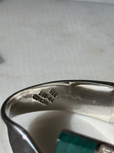 Load image into Gallery viewer, Vintage Solid Sterling Malachite &amp; Black Onyx Bangle Bracelet
