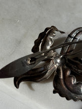 Load image into Gallery viewer, Mexican Vintage Orchid Flower Sterling Silver Brooch
