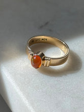 Load image into Gallery viewer, Vintage 14k Yellow Gold Mexican Fire Opal Ring Size 6.75
