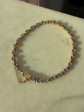 Load image into Gallery viewer, Tanzanite 14k Yellow Gold Tennis Bracelet

