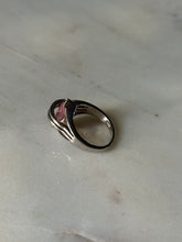 Load image into Gallery viewer, Pink Glass Sterling Silver Ring Size 7

