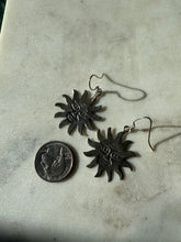 Load image into Gallery viewer, Vintage Sterling Silver Sun Earrings
