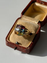 Load image into Gallery viewer, Colorful Multistone Gold Vermeil Ring Size 8
