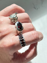 Load image into Gallery viewer, Garnet Gold Vermeil Ring Size 7
