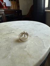 Load image into Gallery viewer, Garnet Cross Sterling Silver Ring
