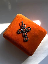 Load image into Gallery viewer, Navajo Coral Sterling Silver Cross Pendant
