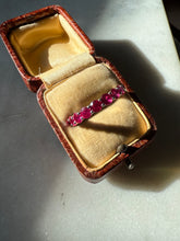 Load image into Gallery viewer, Synthetic Ruby Sterling Silver Infinity Band Ring Size 8.5
