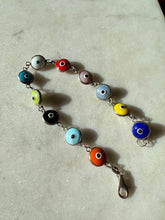 Load image into Gallery viewer, Sterling Silver Protection Eye Bracelet 8”
