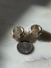 Load image into Gallery viewer, Italian Vintage Dusted Sterling Silver Hoops
