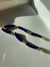Load image into Gallery viewer, Lapis 14k Yellow Gold Bracelet 7.25”

