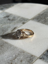 Load image into Gallery viewer, Cursive ‘D’ Initial Diamond 14k Gold Ring
