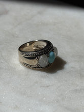 Load image into Gallery viewer, Moonstone Rhodium Plated Sterling Silver Ring Size 6
