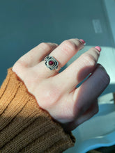 Load image into Gallery viewer, Cabochon Garnet Sterling Silver Ring
