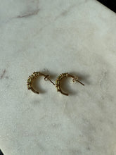Load image into Gallery viewer, Peridot Gold Vermeil Mini Hoops
