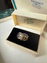 Load image into Gallery viewer, Natural Blue Sapphire &amp; Diamond 14k Gold Ring Size 6.75
