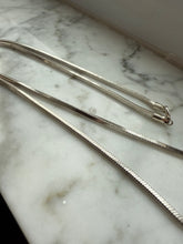 Load image into Gallery viewer, Squared Snake Link Sterling Silver Chain 21.5”
