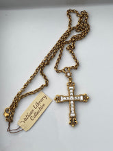 Load image into Gallery viewer, The Vatican Library Collection Gold Plated Costume Cross Necklace
