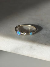 Load image into Gallery viewer, Gold Vermeil Opal Thin Stacker Band Size 8.25
