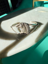 Load image into Gallery viewer, Vintage Horse Sterling Silver Cuff Bracelet 6.75”
