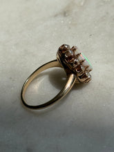 Load image into Gallery viewer, Antique 14k Gold Pearl &amp; Opal Ring Size 6
