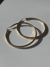 Load image into Gallery viewer, Vintage 10k Yellow Gold Large Tubular Hoop Earrings
