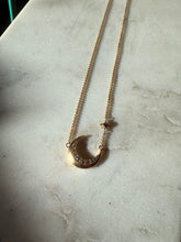 Load image into Gallery viewer, Crescent Gold Vermeil Necklace 16”-18”
