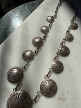 Load image into Gallery viewer, Sterling Silver 1864-1913 Peruvian Coin Necklace 17”

