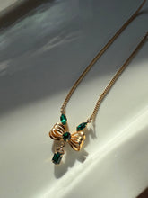Load image into Gallery viewer, Vintage 12k Gold Fill Bow Necklace 19”
