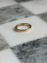 Load image into Gallery viewer, Vintage 14k Gold Diamond Quarter Eternity Band Size 5
