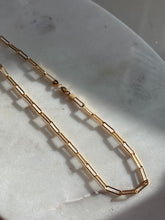 Load image into Gallery viewer, Gold Vermeil y2k Paperclip Link Chain 14.5”
