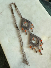 Load image into Gallery viewer, Vintage Sterling Silver Dangle Necklace 18”
