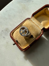 Load image into Gallery viewer, Vintage Peace Sign Sterling Silver Ring Size 6

