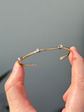Load image into Gallery viewer, Solid 14k Gold Natural Diamond Cuff Bracelet
