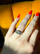 Load image into Gallery viewer, Paste Stone Sterling Silver Ring Size 5.75
