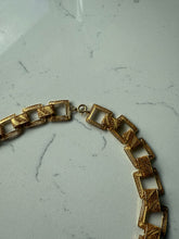 Load image into Gallery viewer, Gold Vermeil Square Collar Necklace 17.5”
