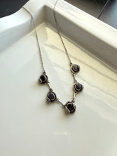 Load image into Gallery viewer, Purple Stone Mexico Sterling Necklace 20”
